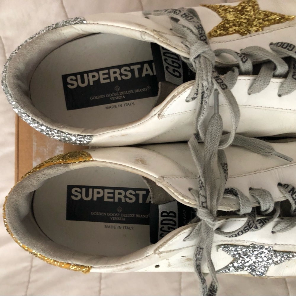 Golden Goose Superstar Low Sneaker Gold & Silver Glitter - Picture 7 of 14